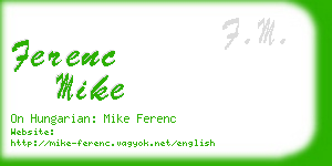 ferenc mike business card